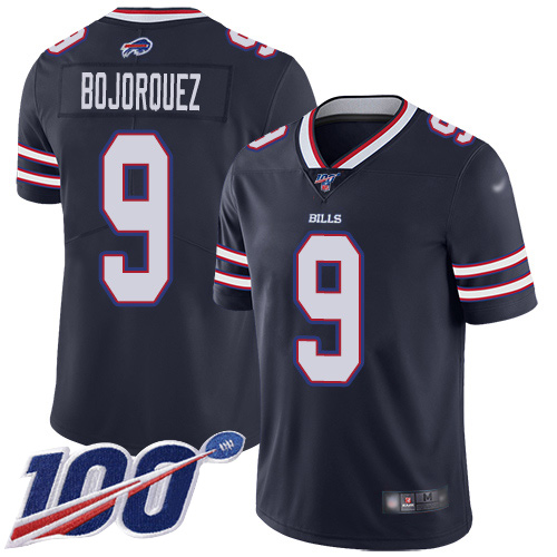 Men Buffalo Bills #9 Corey Bojorquez Limited Navy Blue Inverted Legend 100th Season NFL Jersey